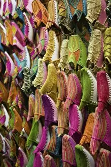 MOROCCO, MARRAKECH: The Souqs of Marrakech (Markets) Babouches (Slippers)