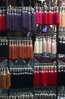 Images Dated 19th March 2006: MOROCCO, MARRAKECH: The Souqs of Marrakech (Markets) Tassles