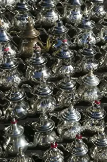 Images Dated 19th March 2006: MOROCCO, MARRAKECH: The Souqs of Marrakech (Markets) Teapots