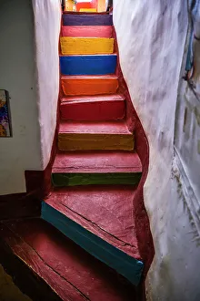 Staircase Prints: Morocco, Ouarzazate Province. Ait Ben Haddou, a UNESCO World Heritage Site
