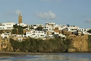 MOROCCO, Rabat: Oued Bou Regreg River view of Kasbah des Oudaias / Morning