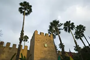 MOROCCO, Souss Valley, TAROUDANT: Hotel Palais Salam Palace, Ramparts & Palms / Morning