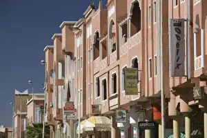 MOROCCO, South of the High Atlas, OUARZAZATE: Buildings along Avenue Moulay Rachid