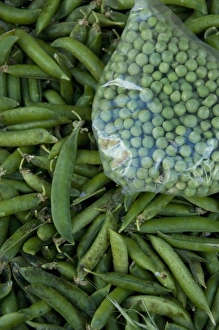 Market Place Prints: Morocco, Tetouan. Historic medina bazaar, fresh peas