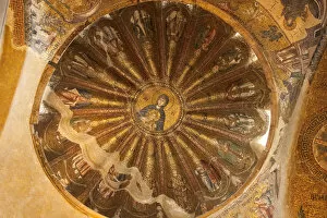 Images Dated 4th October 2003: Mosaic on the north dome of the inner narthex at Chora Museum, depicting Virgin Mary