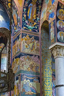 Architecture Collection: Mosaic painting inside Oplenac Royal Mausoleum, also known as Saint Georges Church