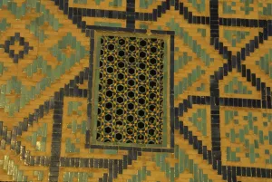 Samarkand Prints: Mosaic detail Ulug Bek Madrasa Registan, Samarkand, Uzbekistan, Central Asia