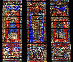 Stained Glass Prints: Moses, Joseph, Old Testament stained glass