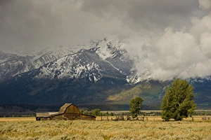 Images Dated 10th September 2010: Moulton Barn, Mormon Row, Antelope Flats Road, Grand Teton National Park, Wyoming