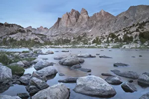 Mount Bonneville and Little Bonneville Lake. Bridger Wilderness, Wind River Range, Wyoming