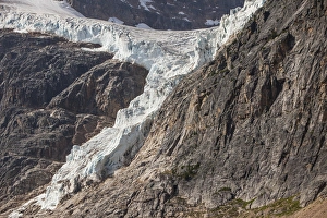 Images Dated 29th July 2009: Mount Edith Cavell, Jasper National Park, Alberta. The toe of the receding Angel Glacier