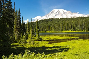 Mount Rainier; Reflection Lakes; Mount Rainier National Park; Washington; USA