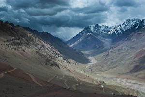 Terrain Prints: Mountain pass between Mendoza and Santiago, Andes, Argentina, South America