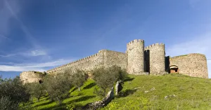 Mountain village and castle Evoramonte in the Alentejo. Europe, Southern Europe
