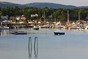 Grand Prints: The mountains of Acadia behind Southwest Harbor on Maines Mount Desert Island
