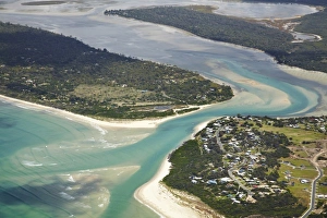 Turquoise Prints: Mouth of Moulting Lagoon, Great Oyster Bay, Freycinet Peninsula, Eastern Tasmania