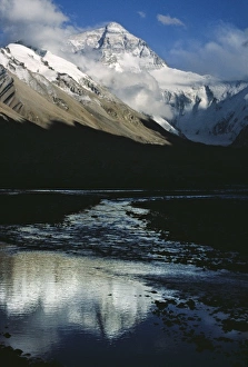 Mount Everest Prints: Mt. Everest and Rongbuk Glacier, Tibet, China