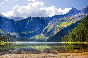 Majestic Prints: MT, Glacier National Park, Avalanche Lake