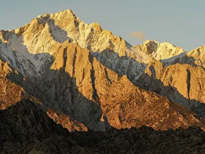 Lone Pine Prints: Mt. Lone Pine at sunrise, Mount Whitney, Sierra Nevada Mountains, Lone Pine, California