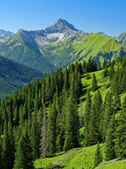Eastern Alps Prints: Mt. Namlos Wetterspitze near village Kelmen in the Lechtal Alps