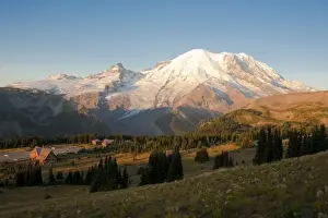 Images Dated 12th September 2009: Mt. Rainier National Park, sunrise on the Sunrise District of Mt. Rainier