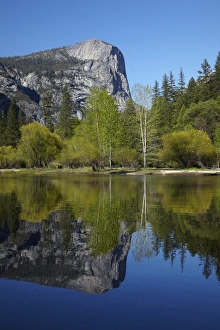 Brook Prints: Mt Watkins reflected in Mirror Lake, Yosemite National Park, California, USA
