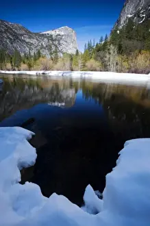 Images Dated 1st March 2008: Mt. Watkins reflected in Mirror Lake - Yosemite National Park, California