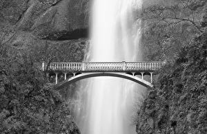 Images Dated 21st February 2019: Multnomah Falls and bridge, Mount Hood National Forest