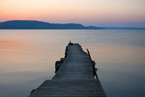 Sea Grass Prints: Munising Bay Sunset, Michigan, USA