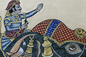 Images Dated 31st January 2015: Mural. City Palace. Shiw Nivas Palace. Udaipur Rajasthan. India