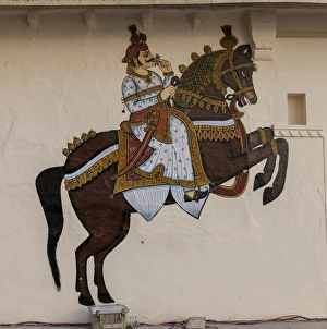 Images Dated 31st January 2015: Mural. City Palace. Shiw Nivas Palace. Udaipur Rajasthan. India