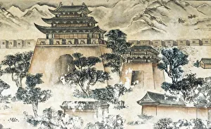 Painting Prints: Mural telling the story of Journey to the West, Xuanzang and his followers