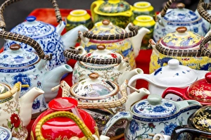 Porcelain Prints: Muslim quarter market Xi an, China