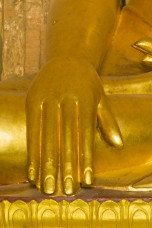Bagan Prints: Myanmar. Bagan. Htilominlo Temple. Hand of the Buddha
