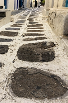 Mykonos Prints: Mykonos Walkway, Greece
