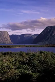 Western Brook Pond Prints: N. A. Canada, Newfoundland, Gros Morne National Park. Western Brooke Pond scenic