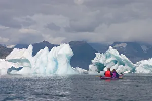 Sound Prints: N. A. USA, Alaska. Kayaking in and around the Columbia Glacier