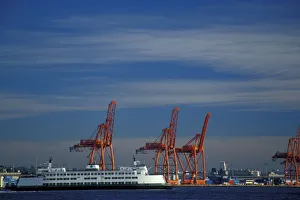 Industrial Prints: N. A. USA, Washington, Seattle. Port of Seattle ferry boat