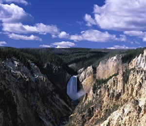 Images Dated 31st August 2003: N. A. USA, Wyoming, Yellowstone Nat l Park Lower falls of the Yellowstone River