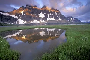 The Ramparts Prints: NA, Canada, Alberta, Tonoquin Valley. Jasper National Park. The Ramparts