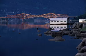 NA, Canada, BC, Nelson, Orange Bridge over west arm of Kootenay Lake