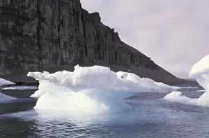 Nunavut Prints: NA, Canada, Canadian Arctic, Beechey Island Ice formations in Erebus Bay