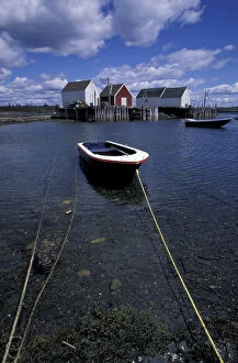 Images Dated 22nd March 2004: NA, Canada, Nova Scotia, Blue Rock Fishing shacks and boat