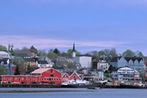 N.A. Canada, Nova Scotia. A view of Lunenburg, a fishing town on the Atlantic coast