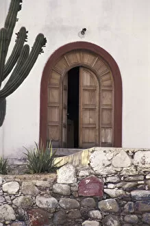 Images Dated 27th May 2004: NA, Mexico, Baja Mexico, Todos Santos Church door