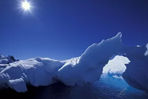 Images Dated 23rd September 2004: NA, USA, Alaska, Antarctic Peninsula, Paradise Bay. A large iceberg sits grounded