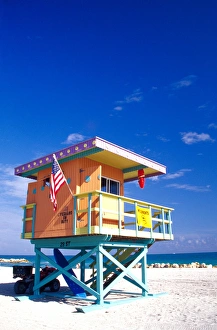 Images Dated 24th February 2005: NA, USA, Dade County, Florida, Miami, Miami Beach, South Beach, Life Guard Station