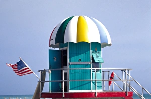 Images Dated 24th February 2005: NA, USA, Dade County, Florida, Miami, Miami Beach, South Beach, Life Guard Station
