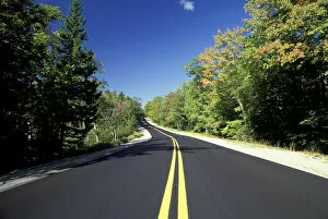 NA, USA, Maine Coastal Maine; Route 182 in the fall