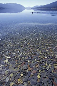 Images Dated 12th May 2004: NA, USA, Montana, Glacier NP Rocks in Lake McDonald